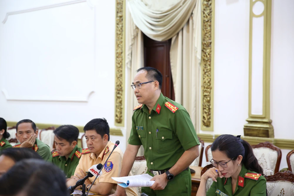 Đại tá Trần Văn Hiếu, Trưởng Phòng PC02, Công an TP.HCM cho biết thời gian tới sẽ tập trung đấu tranh với các loại tội phạm đường phố. Ảnh: NT