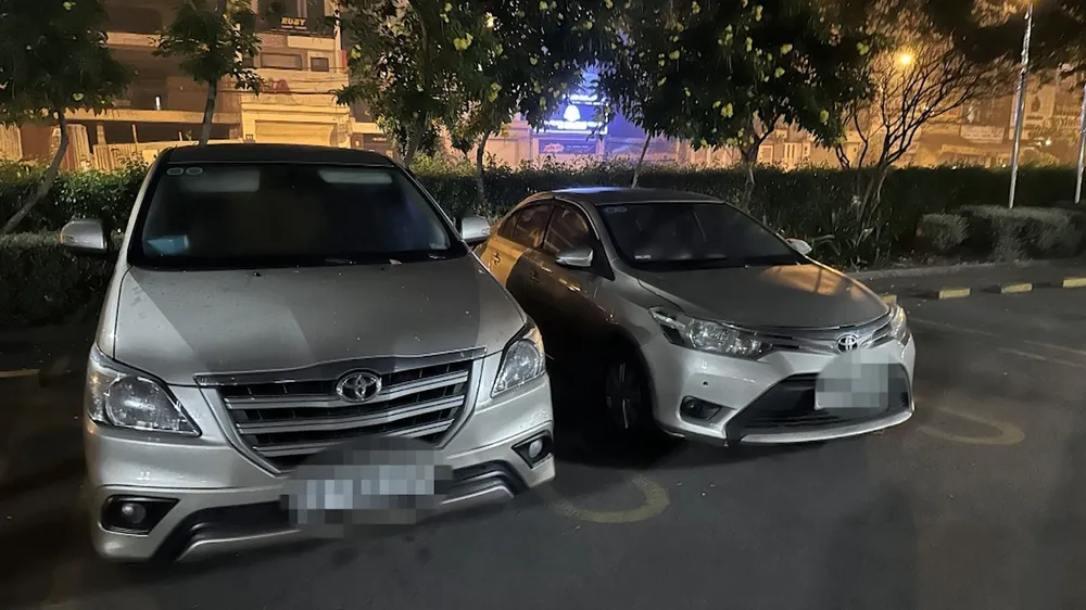 Xe ô tô tang vật bị công an giữ trong vụ việc. Ảnh: CA