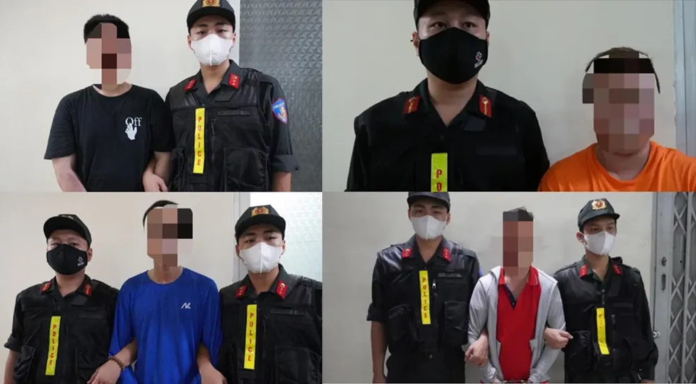 Công an bắt tổng cộng 21 người liên quan để điều tra. Ảnh: CA Công an bắt tổng cộng 21 người liên quan để điều tra. Ảnh: CA