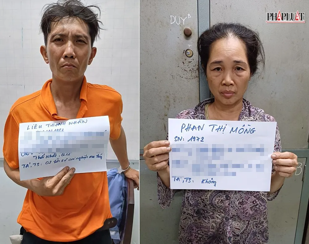 Công an đang tạm giữ Nhàn và Mồng để điều tra. Ảnh: CA