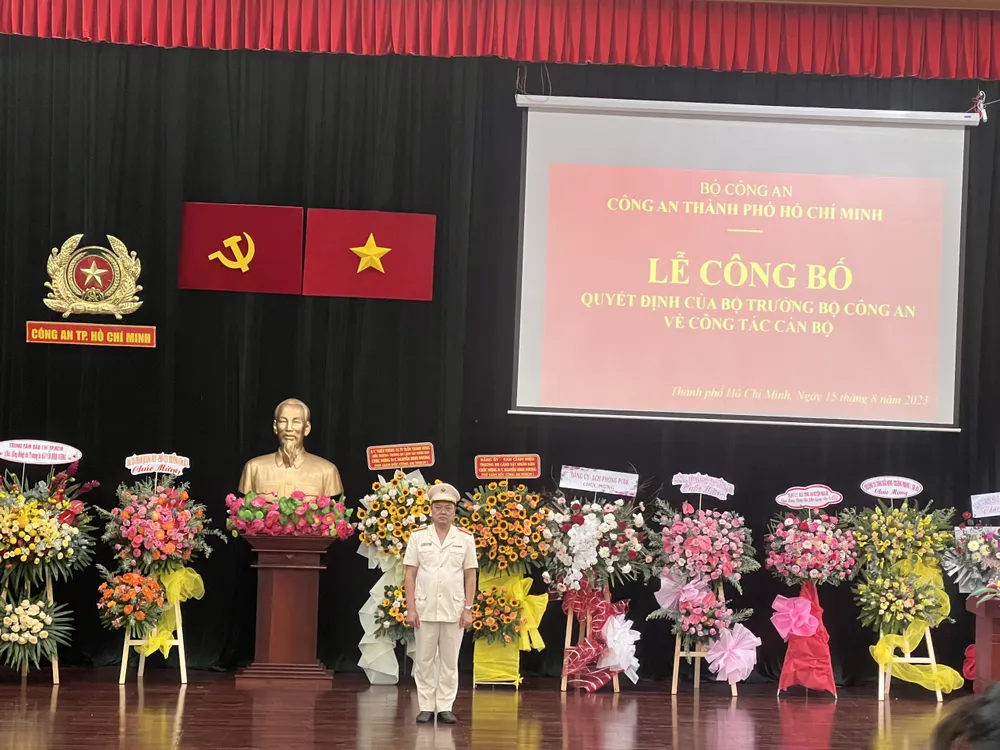 Trước đó, Thượng tá Nguyễn Đình Dương được điều động từ Phòng PC08 về làm Trưởng Công an TP Thủ Đức. Ảnh: CA