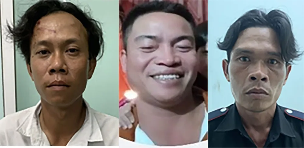 Ngoài ra, công an cũng truy tìm những người liên quan đến vụ hỗn chiến gồm Lắm, Tuấn và Cường (từ trái qua). Ảnh: CA 1 vụ giết người từ việc công nhân và bảo vệ công trình ở TP Thủ Đức hỗn chiến