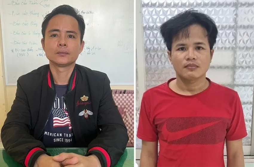Oai và Như tại cơ quan điều tra. Ảnh: CA Đường dây biến ‘xe trộm cắp’ thành xe mới hoạt động như thế nào