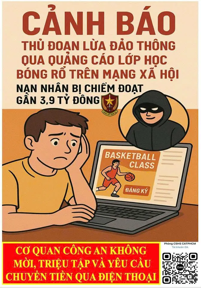 Tìm lớp học bóng rổ dịp hè cho con, người mẹ bị lừa gần 3,9 tỉ đồng