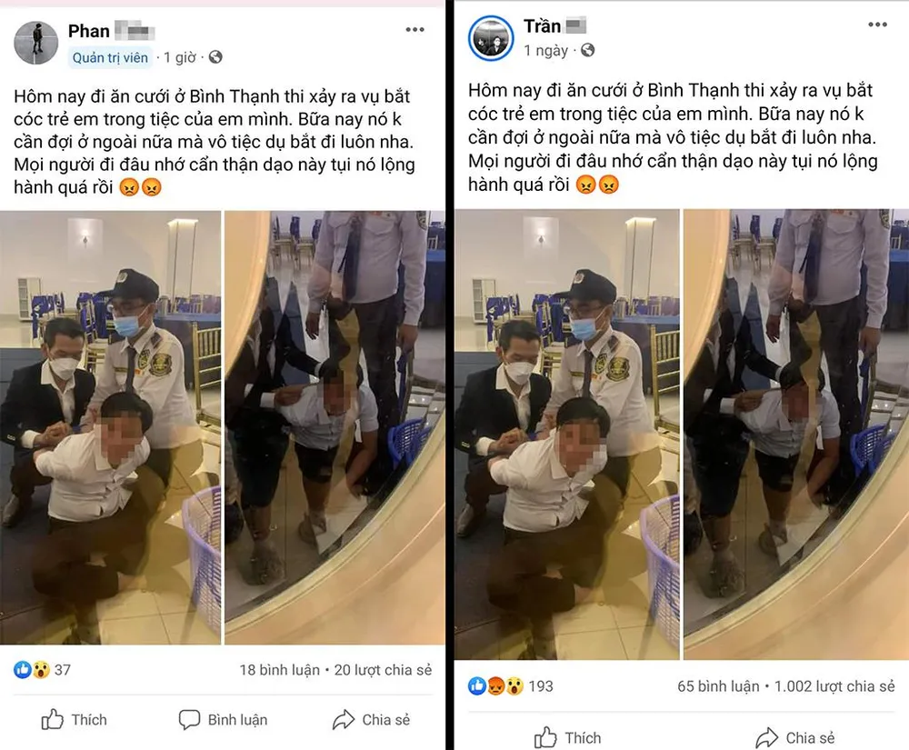 Thông tin vụ bắt cóc lan truyền trên mạng xã hội. Ảnh: NGUYỄN YÊN Thông tin vụ bắt cóc lan truyền trên mạng xã hội. Ảnh: NGUYỄN YÊN