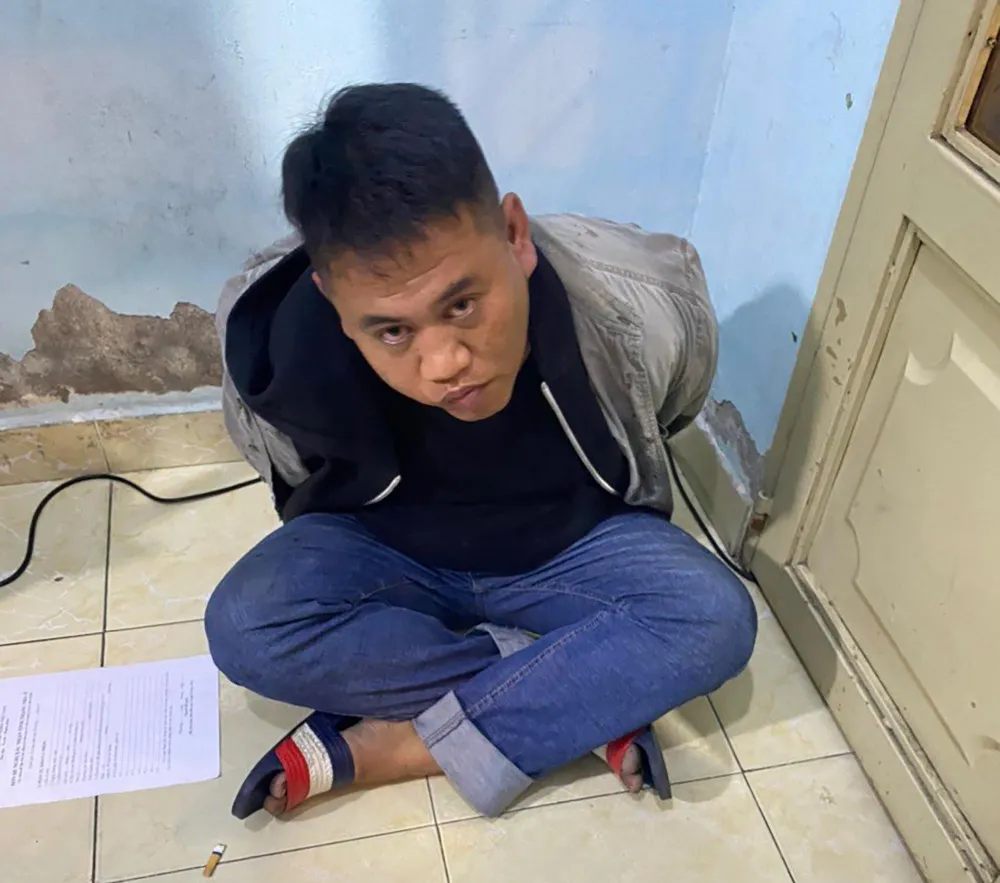 Trần Kim Thuận (SN 1991, ngụ quận 4) tại cơ quan Công an. Ảnh: CA Trần Kim Thuận (SN 1991, ngụ quận 4) tại cơ quan Công an. Ảnh: CA