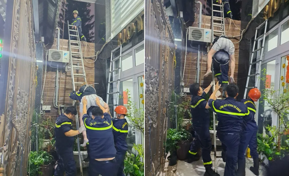 Quận 5: Cứu một phụ nữ ngã từ tầng 3 xuống tầng 1