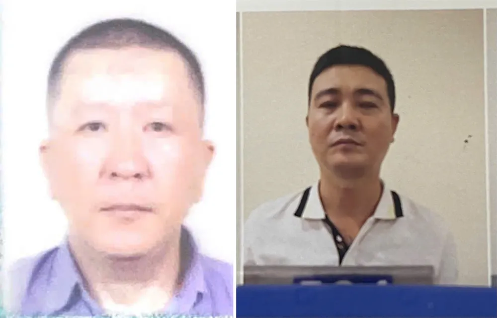 Nam (bên trái) và Cường bị bắt về hành vi cho vay nặng lãi. Ảnh: CACC TP.HCM: Hai nhóm cho vay lãi nặng ‘cắt cổ’ ở Bình Thạnh bị bắt