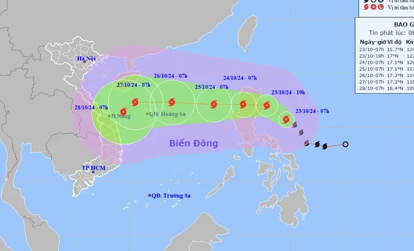 Quảng Ngãi yêu cầu tàu thuyền tránh trú bão Trà Mi
