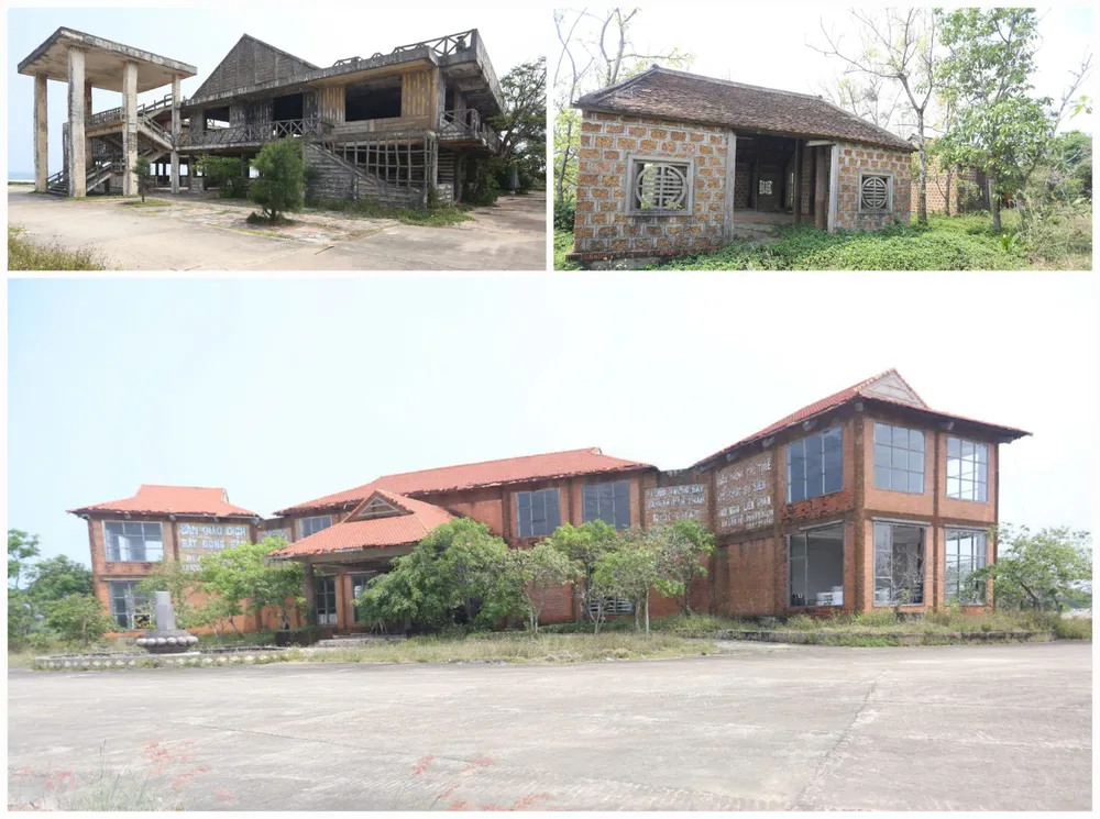 Nhiều khu nhà đã hoàn thiện phần thô trong khu du lịch ngàn tỉ nhưng không được đưa vào hoạt động. 1000004273.jpg