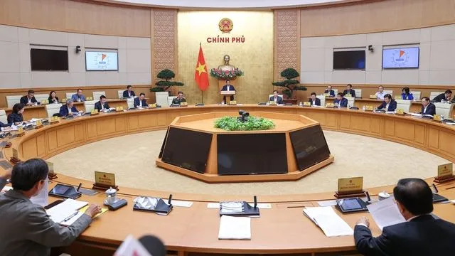 Thủ tướng Phạm Minh Chính chủ trì phiên họp Chính phủ thường kỳ tháng 2-2023. Ảnh: VGP