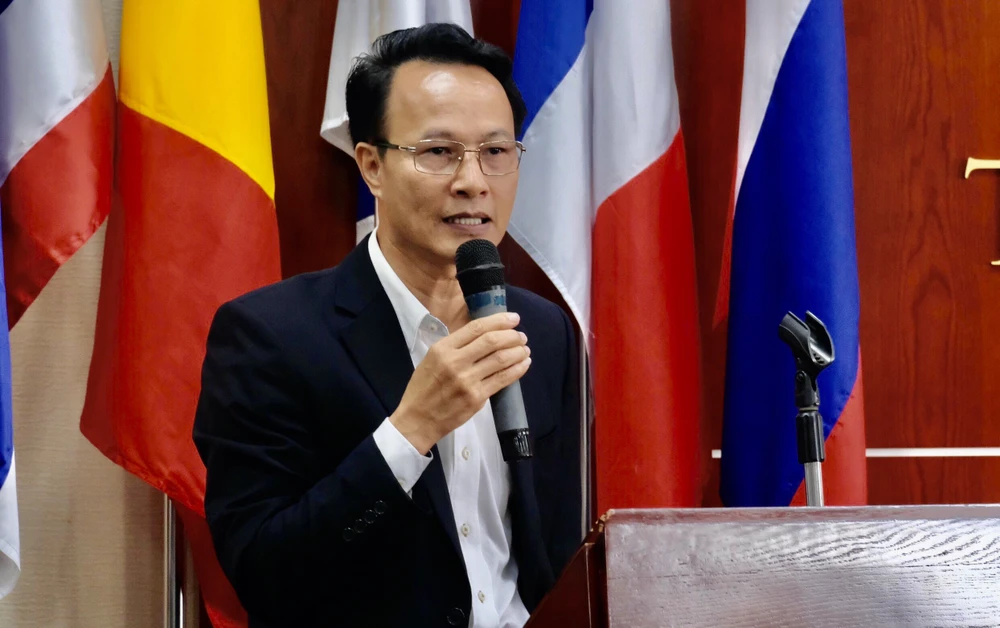 PGS.TS Ngô Hữu Phước phát biểu tại Hội thảo. Ảnh: SONG MAI