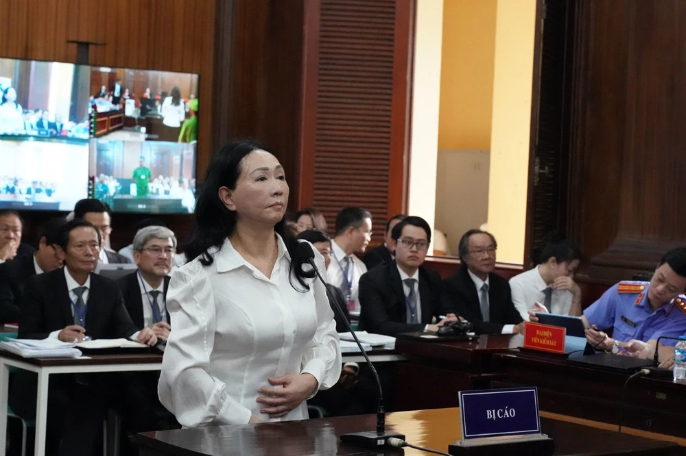 Bà Trương Mỹ Lan tại phiên tòa sơ thẩm. Ảnh: Sở TTTT TP.HCM Bà Trương Mỹ Lan tại phiên tòa sơ thẩm