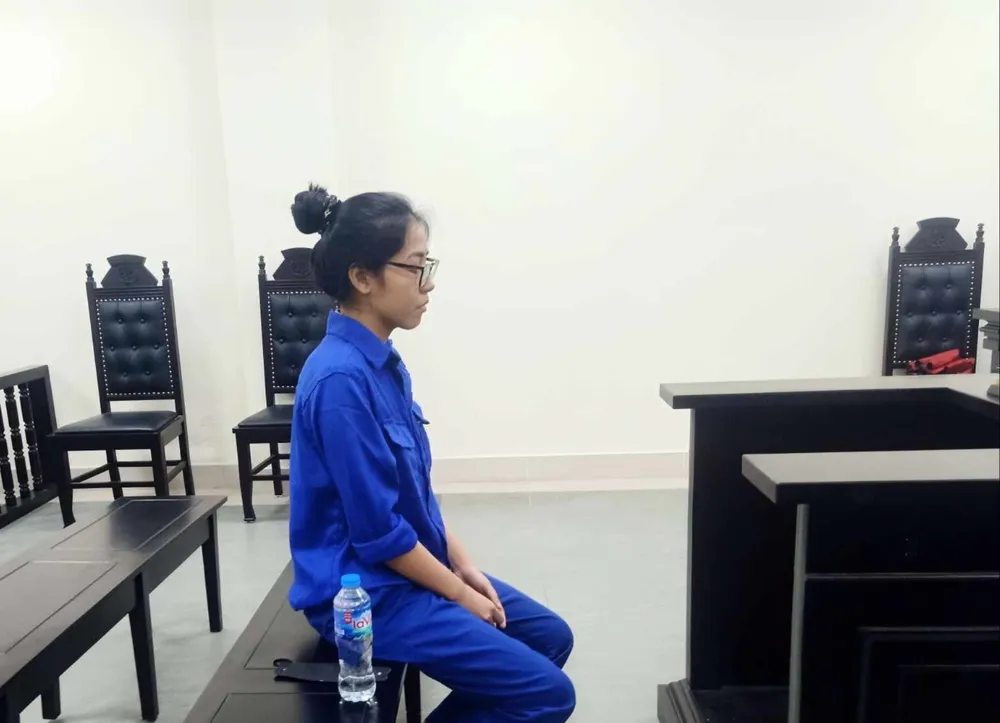 Bị cáo tại phiên tòa. Ảnh: T.T lừa tiền của người yêu
