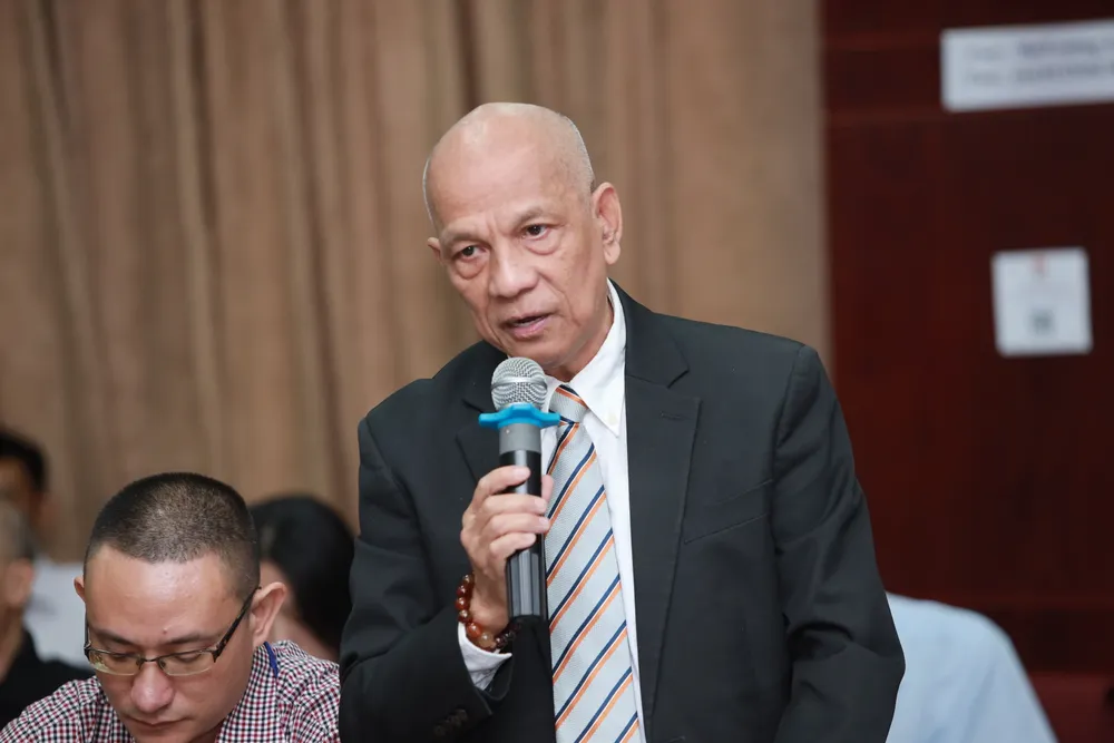 Ông Peter Hồng, Chủ tịch Hiệp hội Doanh nghiệp VN ở nước ngoài, cho rằng 50 năm là thời điểm vàng để đất nước định vị lại vị thế trên bản đồ thế giới. Ảnh: NGUYỆT NHI ẢNH 1.JPG