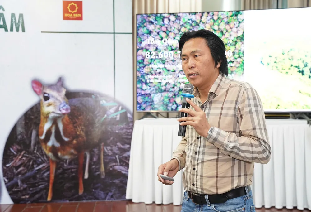 Ông Phạm Xuân Thịnh, Giám đốc Vườn quốc gia Cát Tiên tại Tọa đàm. Ảnh: THUẬN VĂN ong-pham-xuan-thinh.png