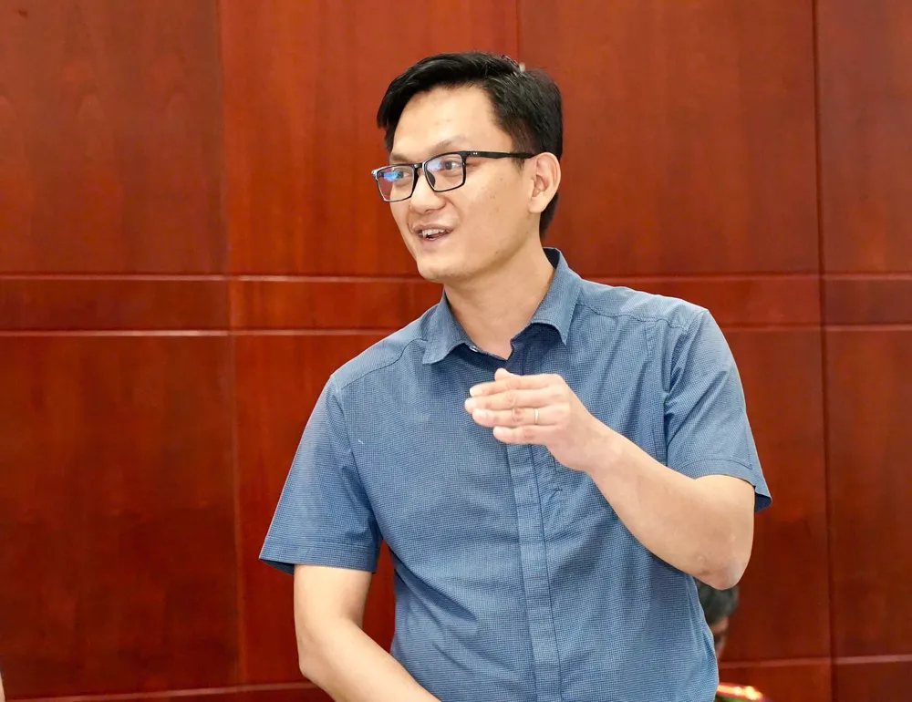 Trung tá Bùi Trường Sơn, Phó Trưởng phòng Cảnh sát kinh tế, Công an tỉnh Đồng Nai. Ảnh: THUẬN VĂN Trung-ta-son.png