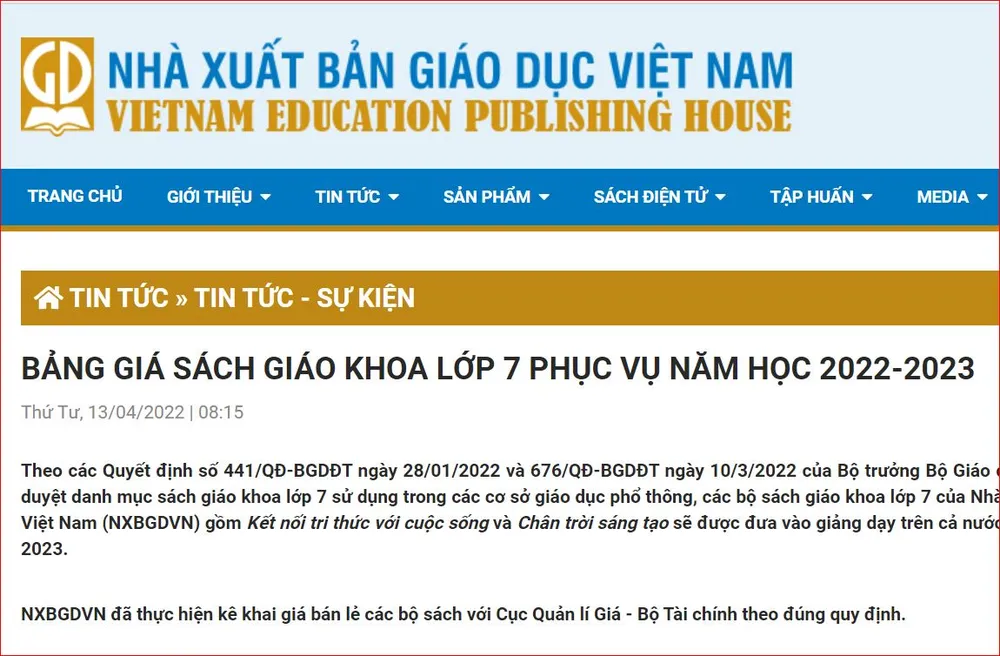 Thanh tra Chính phủ phát hiện nhiều dấu hiệu vi phạm kinh tế tại Nhà xuất bản Giáo dục. Ảnh: NN.
