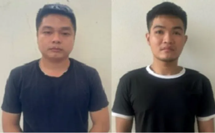 Đối tượng Lê Anh Quân, Đinh Mạnh Cường. Ảnh: CAST luadao_thetindung.png