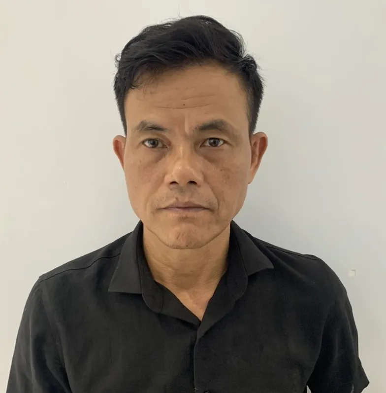 Trần Kim Hoàn tại cơ quan công an. Ảnh: CA. doi-tuong-van-chuyen-ma-tuy.jpg