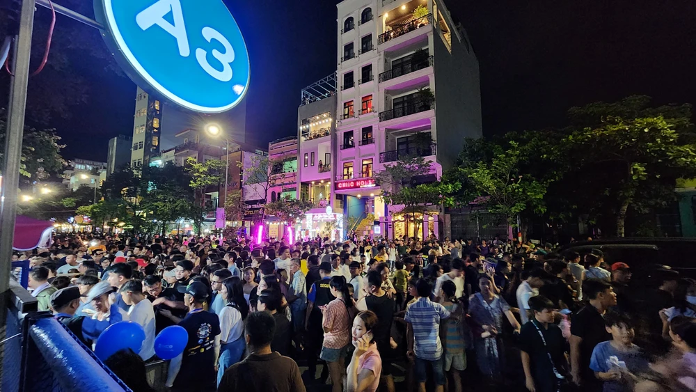 Hàng chục ngàn người dân, du khách đến với lễ hội pháo hoa. a.jpg