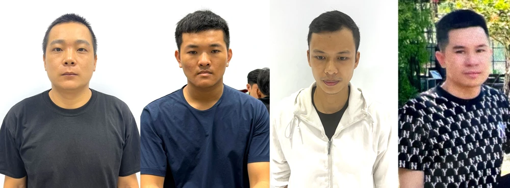 Từ trái sang là Ngô Tất Thành, Hoàng Tuấn Anh, Lê Văn Minh và Lê Quý Nhân. Ảnh: CA. trom-cap-xe-may-dua-sang-lao-tieu-thu-da-nang.jpg