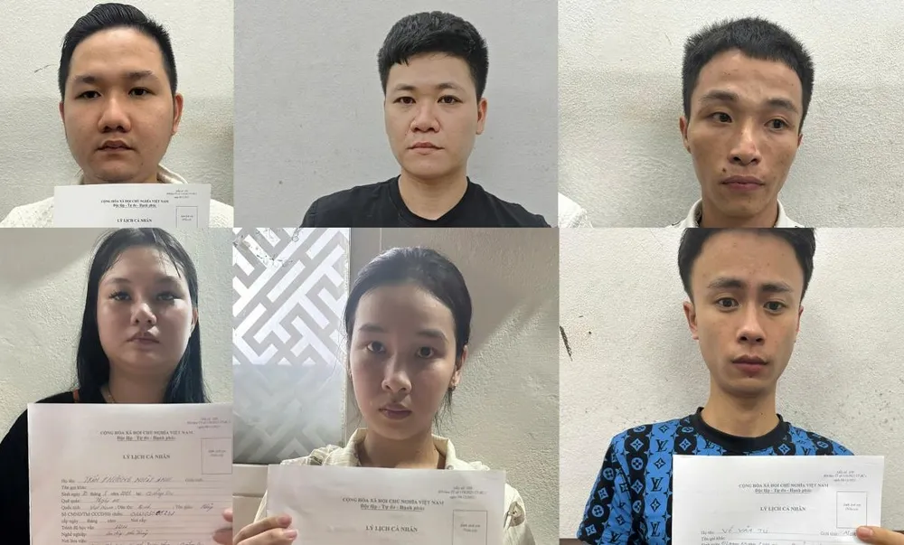 Các đối tượng trong đường dây bị bắt giữ. Ảnh:CA. đưa ma tuý từ Quảng Trị vào Đà Nẵng