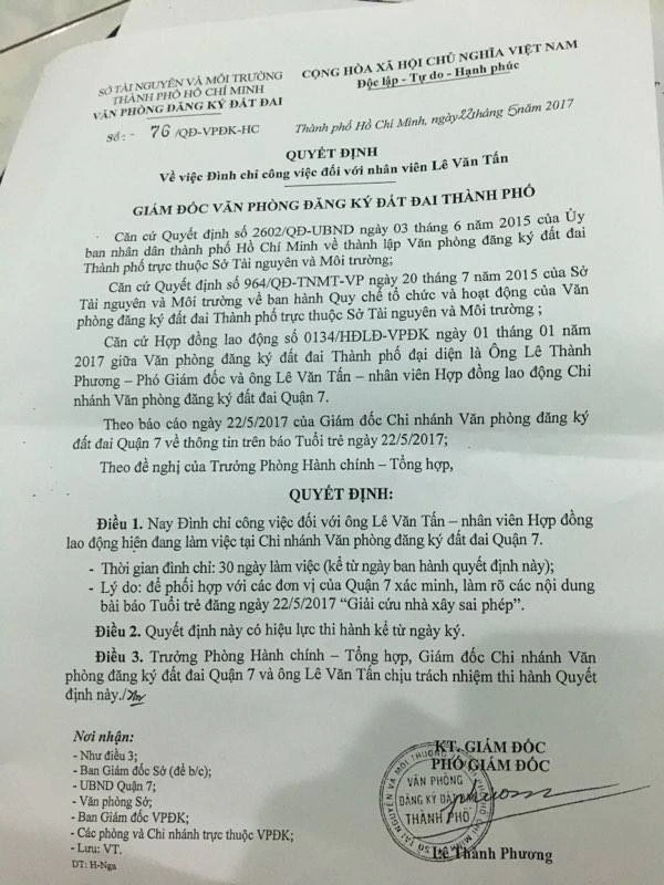 Cán bộ bắt tay giải cứu nhà sai phép: Sở TN&MT họp khẩn ảnh 2