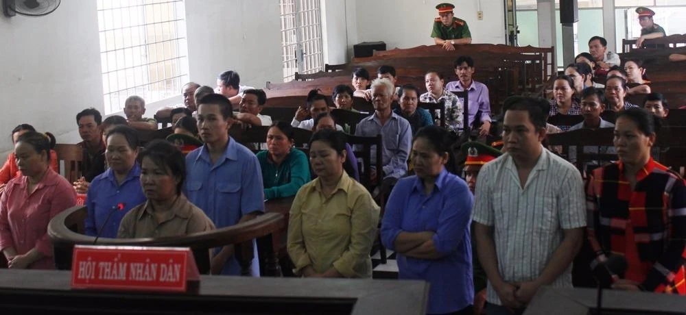 Các bị cáo tại phiên tòa