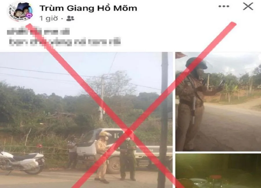 Dòng trạng thái có nội dung được xác định là xúc phạm lực lượng CSGT. Ảnh: CACC