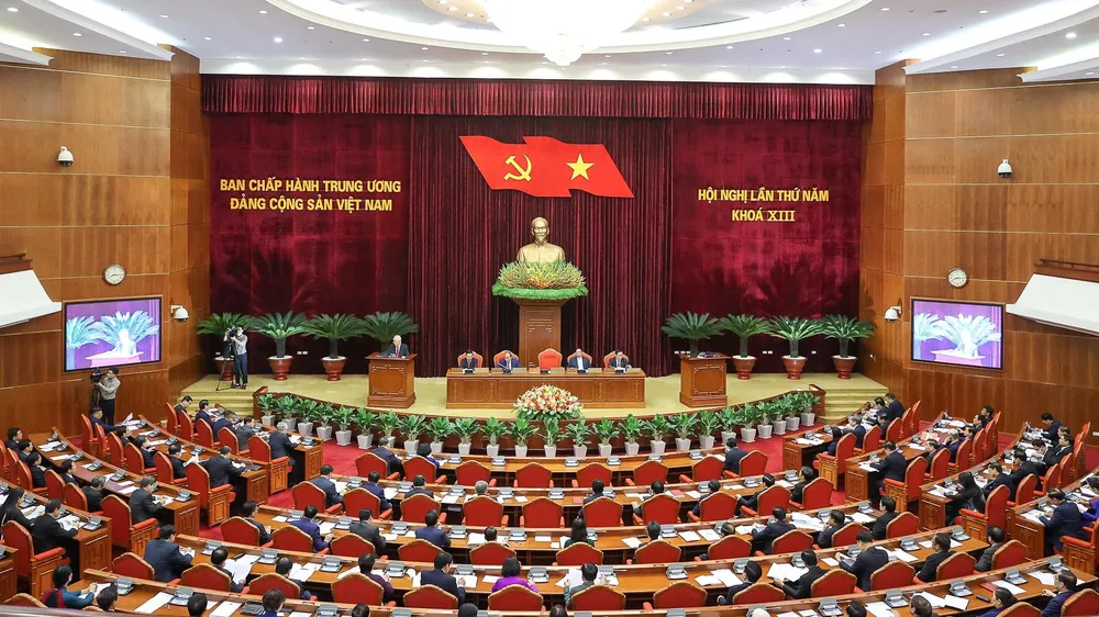 Các đại biểu tại Hội nghị Trung ương 5, khoá XIII. Ảnh: TTXVN