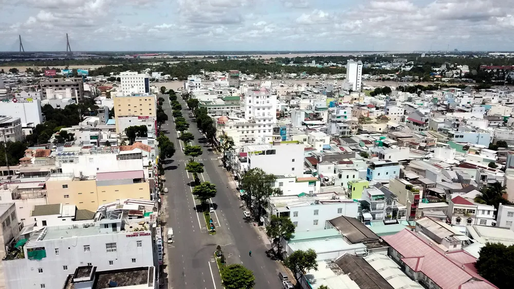 Toàn cảnh TP Cần Thơ nhìn từ trên cao xuống. Ảnh: CHÂU ANH