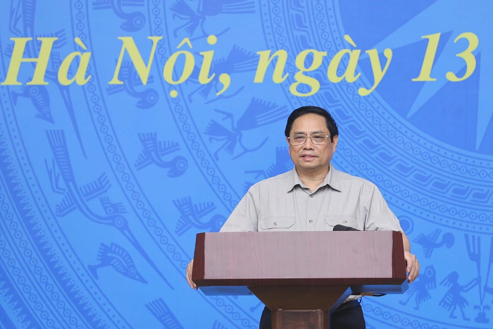 Thủ tướng Phạm Minh Chính phát biểu tại phiên họp. Ảnh: VGP