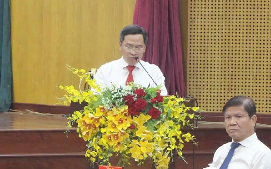 Giám đốc Học viện Cán bộ TP.HCM phát biểu tại hội thảo. Ảnh: NGUYỄN YÊN