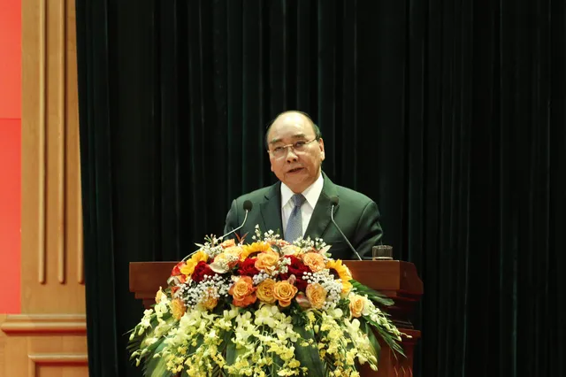 Chủ tịch nước Nguyễn Xuân Phúc phát biểu tại hội nghị. Ảnh: VGP
