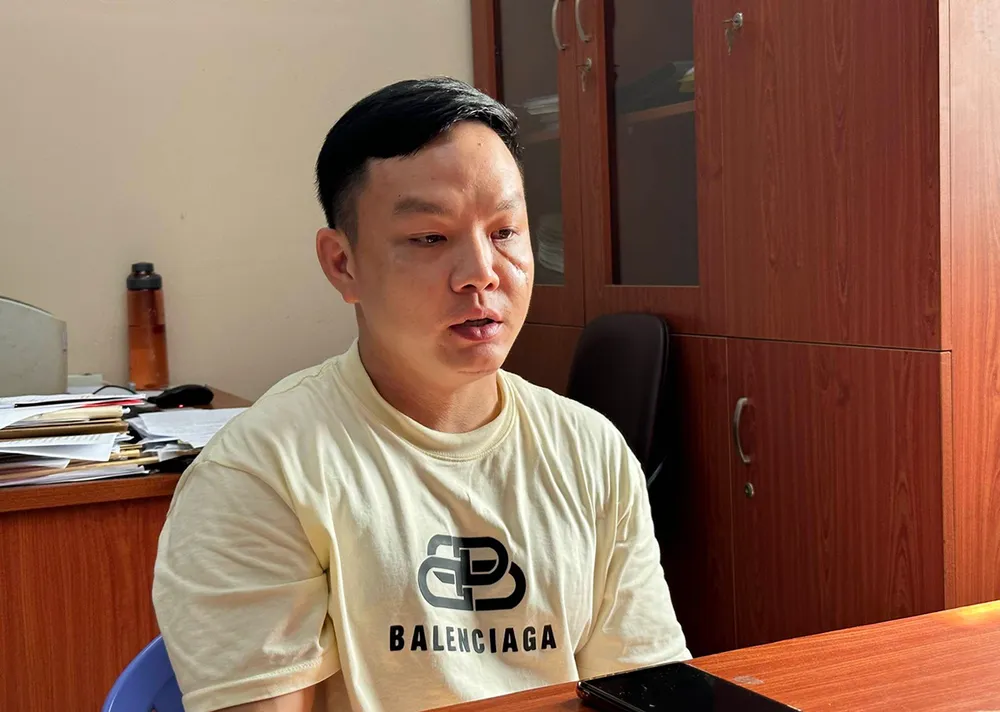 Hà Vỹ Toàn đầu thú sau nhiều ngày lẫn trốn. Ảnh: ĐC Hà Vỹ Toàn đầu thú sau nhiều ngày lẫn trốn. Ảnh: ĐC