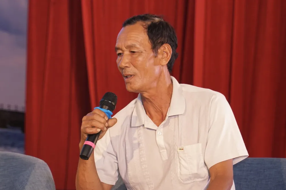 Ngư dân Nguyễn Thoại chia sẻ về những khó khăn thường gặp trong quá trình đánh bắt, khai thác hải sản.