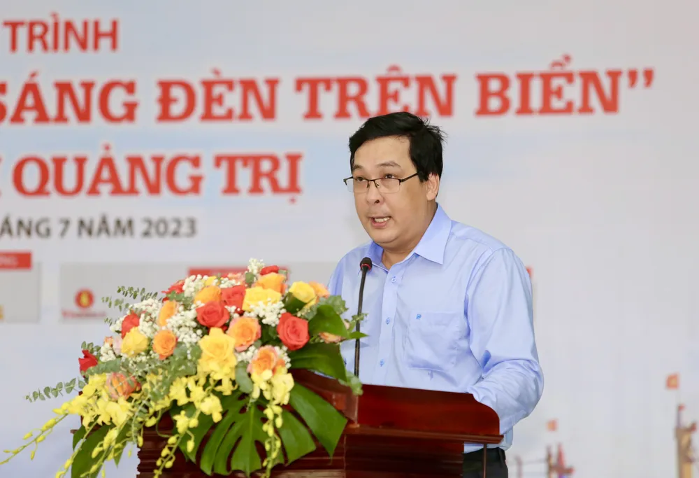 Phó Tổng Biên tập báo Pháp Luật TP.HCM Nguyễn Thái Bình, Trưởng Ban Tổ chức chương trình phát biểu tại buổi lễ. Phó Tổng Biên tập báo Pháp Luật TP.HCM Nguyễn Thái Bình, Trưởng Ban Tổ chức chương trình phát biểu tại buổi lễ.