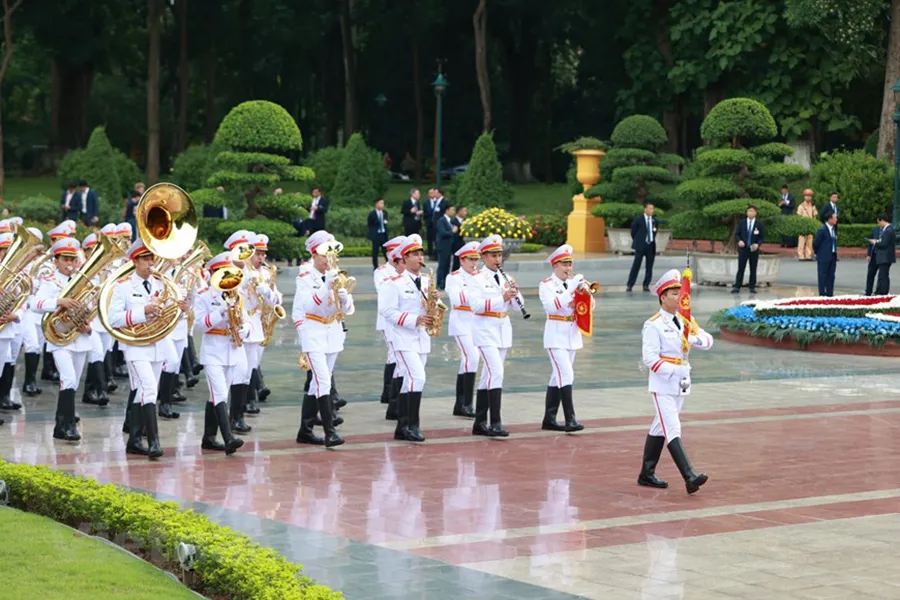 Đội quân nhạc đã sẵn sàng. Ảnh: TTXVN