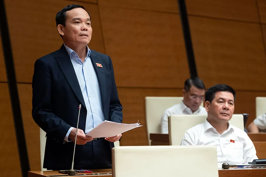 Phó Thủ tướng Trần Lưu Quang phát biểu giải trình tại phiên thảo luận. Ảnh: PHẠM THẮNG p2-mau-tran-luu-quang-5431-4.jpg