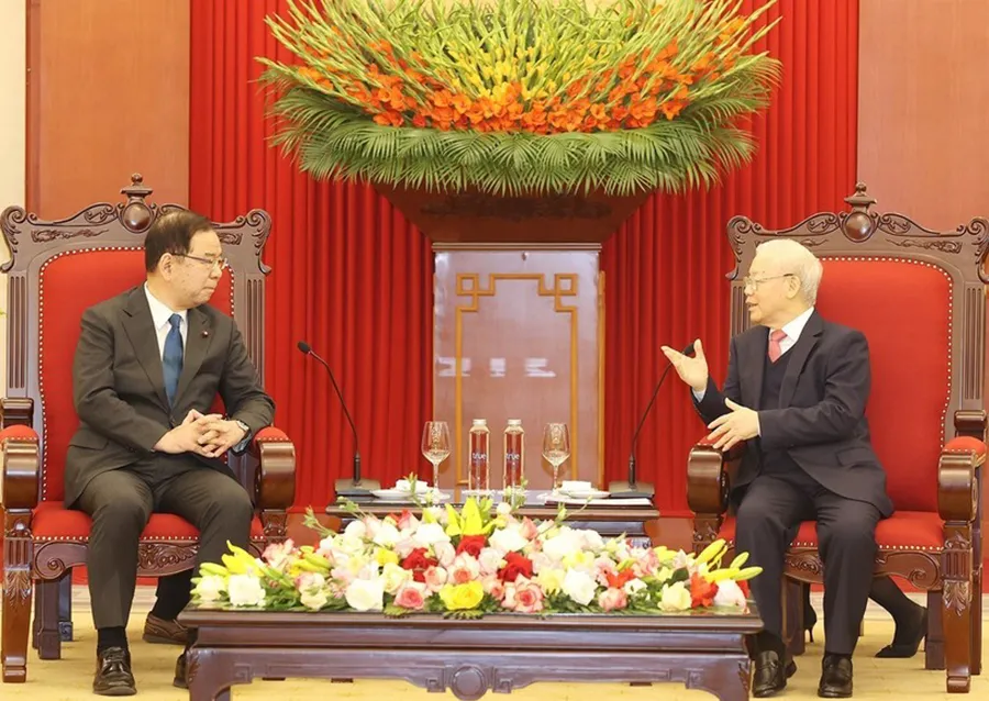 Tổng Bí thư Nguyễn Phú Trọng tiếp đoàn đại biểu Đảng cộng sản Nhật Bản