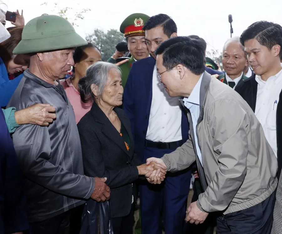 Chủ tịch nước Võ Văn Thưởng chúc Tết nhân dân và Bộ đội Biên phòng tại Nghệ An