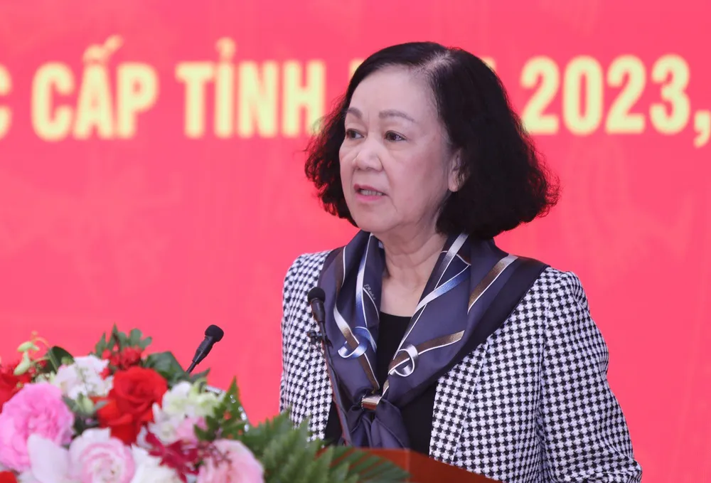 Thường trực Ban Bí thư Trương Thị Mai. Ảnh: TTXVN Ban Bí thư ra chỉ thị nhằm sớm gỡ thẻ vàng IUU cho ngành thủy sản