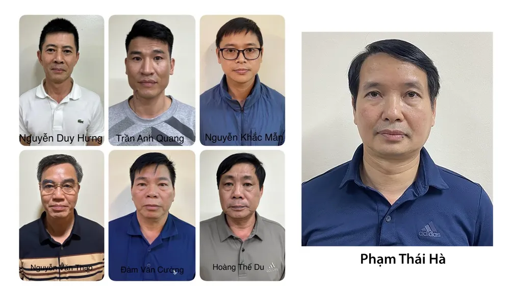 Những người bị cơ quan CSĐT Bộ Công an khởi tố, bắt tạm giam. Ảnh: PLO dien-tien-vu-an-thuan-an-den-thoi-diem-ong-pham-thai-ha-bi-bat.png