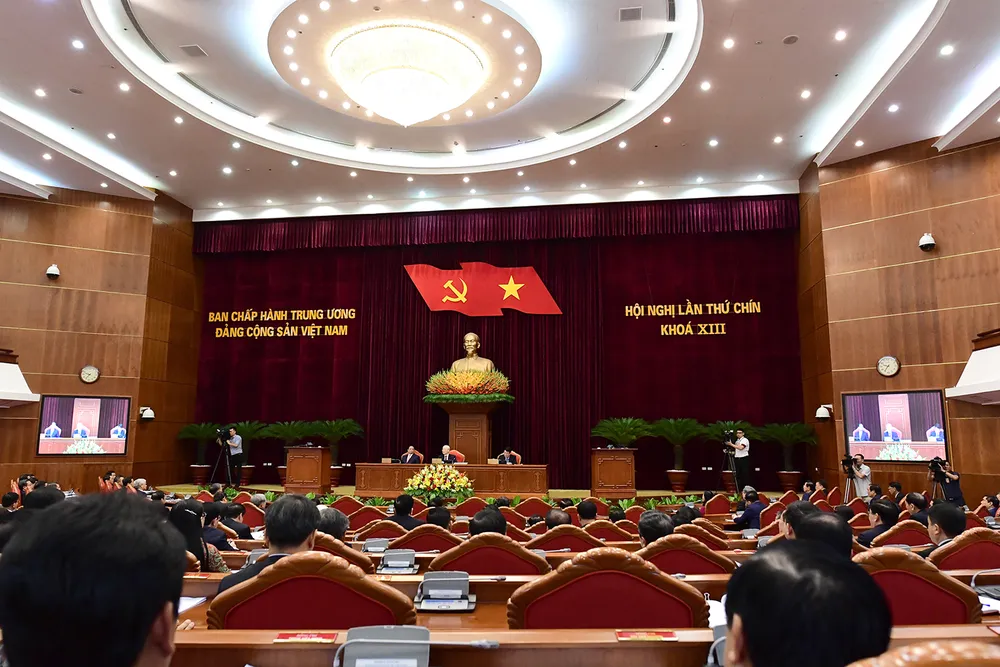 Hội nghị lần 9, Trung ương khóa XIII vừa bế mạc sau 3 ngày làm việc. Ảnh: TTXVN bo-chinh-tri-can-bo-phai-trong-danh-du-khong-co-hoi-chinh-tri-tham-vong-quyen-luc-1.jpeg