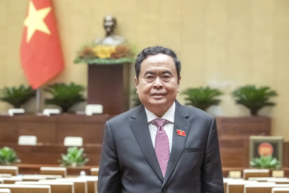 Tân Chủ tịch Quốc hội Trần Thanh Mẫn. Ảnh: QUANG VINH Ông Trần Thanh Mẫn được bầu làm Chủ tịch Quốc hội
