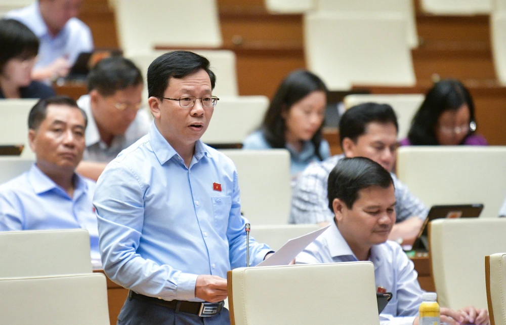 Đại biểu Lê Minh Nam (đoàn Hậu Giang). Ảnh: PHẠM THẮNG