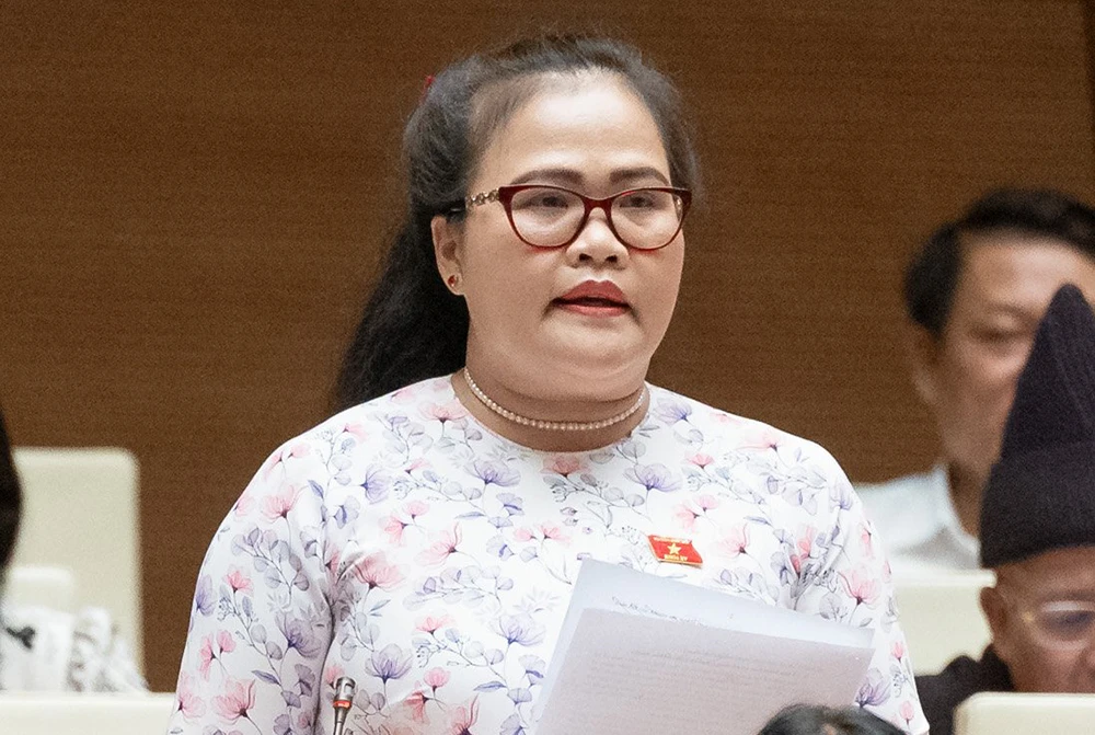 Đại biểu Nguyễn Thị Sửu (đoàn Thừa Thiên Huế). Ảnh: QH Vụ trẻ mầm non tử vong vì bị bỏ quên trên xe đưa đón: Phải có sự rà soát lại các quy trình