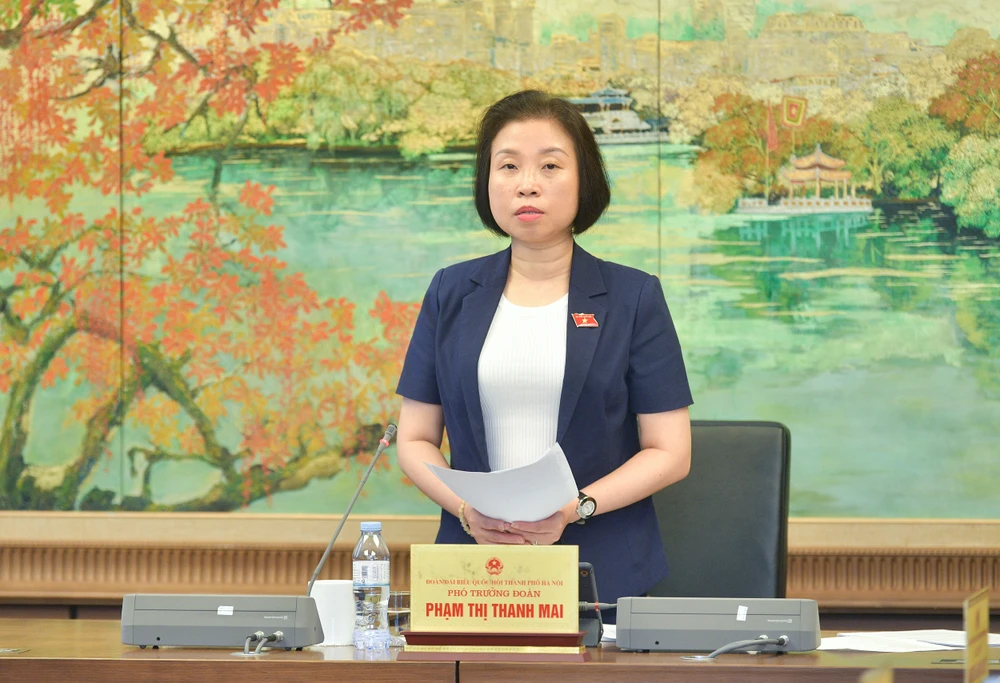 Đại biểu Phạm Thị Thanh Mai (đoàn Hà Nội). Ảnh: QH bo-truong-dao-ngoc-dung-de-nghi-bao-cao-quoc-hoi-viec-su-dung-2-kinh-phi-cong-doan-pham-thi-huyen-mai.jpg
