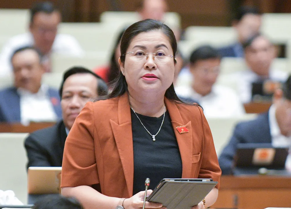 Đại biểu Nguyễn Thị Minh Trang (đoàn Vĩnh Long). Ảnh: QH Nam giới là nạn nhân của mua bán người có xu hướng tăng